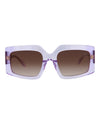Just Cavalli Square-Frame Acetate Sunglasses Purple Sunglasses - Tophatter Daily Deals