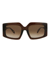 Just Cavalli Square-Frame Acetate Sunglasses Brown Sunglasses - Tophatter Daily Deals