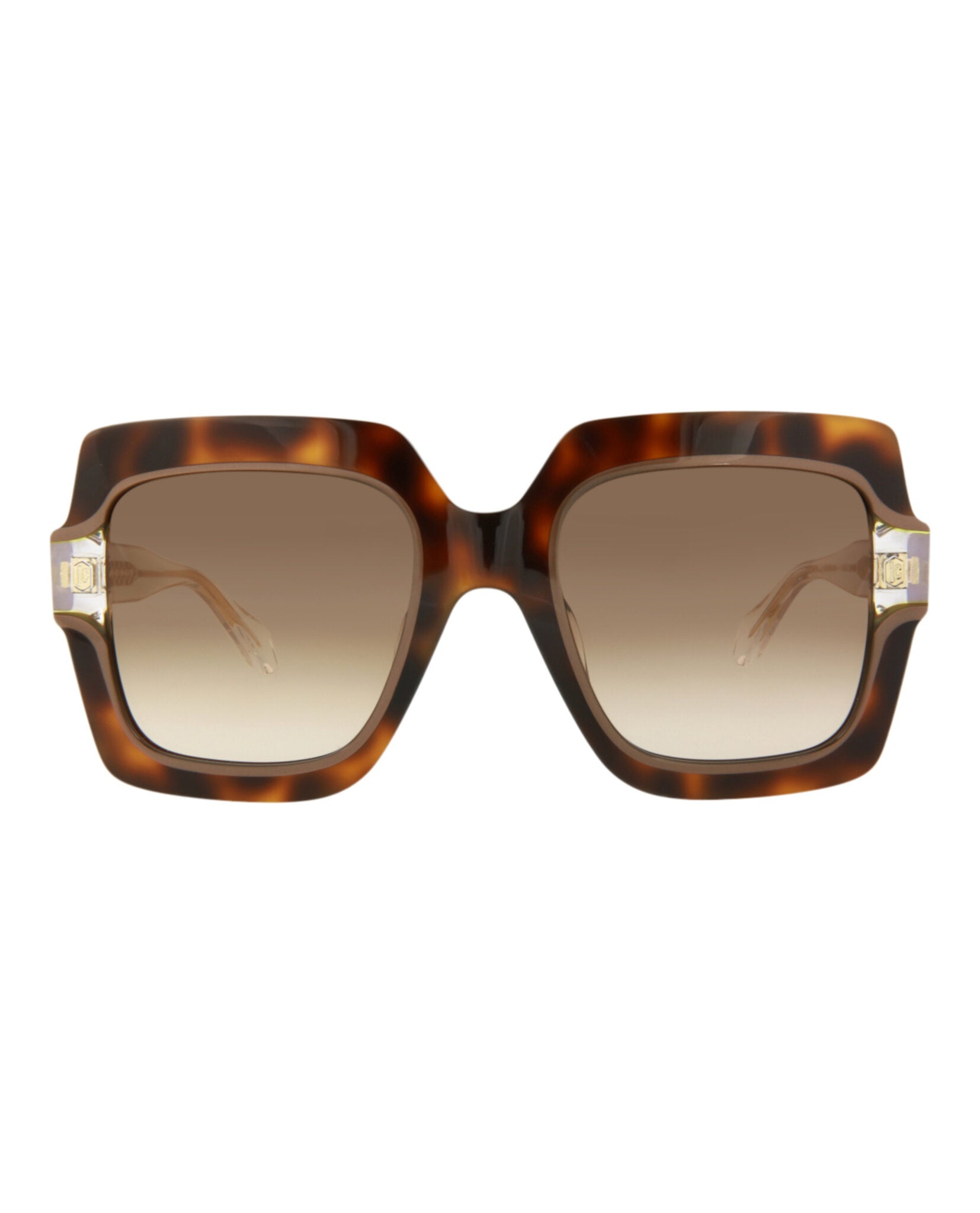 Just Cavalli Square-Frame Acetate Sunglasses Brown Sunglasses - Tophatter Daily Deals