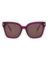 Just Cavalli Square-Frame Acetate Sunglasses Purple Sunglasses - Tophatter Daily Deals