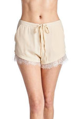 Women's Woven Tie Lace Trim Shorts Shorts - Tophatter Daily Deals