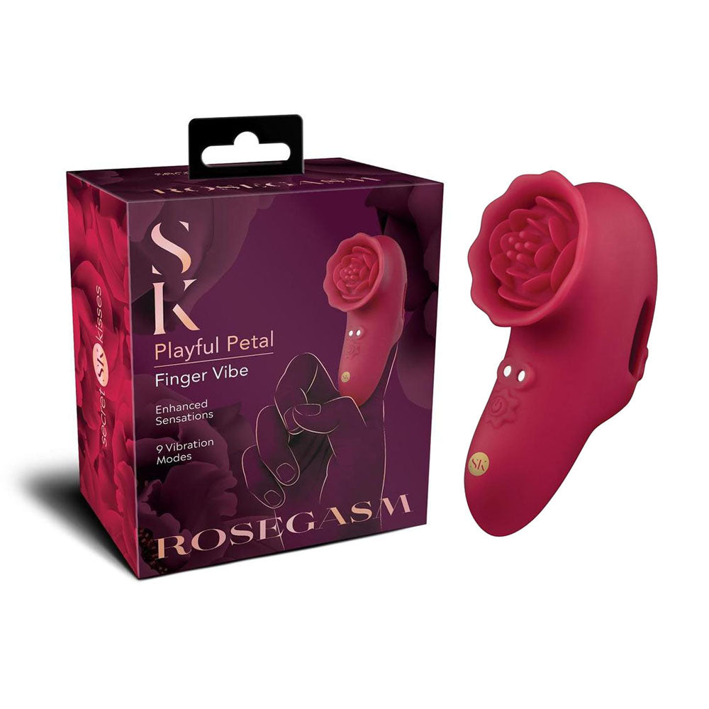 Secret Kisses Rosegasm Playful Petal – USB Rechargeable Finger Stimulator > Vibrators > Finger Vibrators - Tophatter Daily Deals
