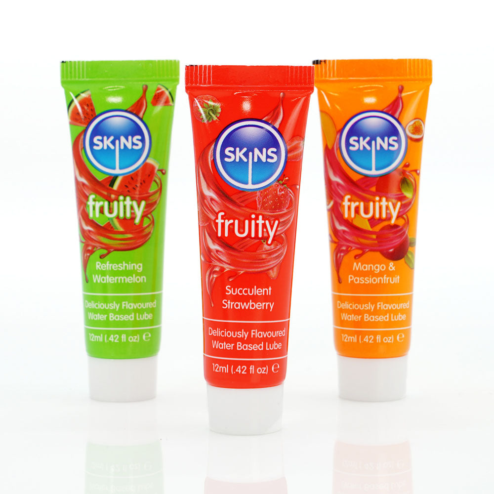 Skins Fruity Tubes 12ml Watermelon Strawberry Mango Lubricants > Lube > Flavoured - Tophatter Daily Deals