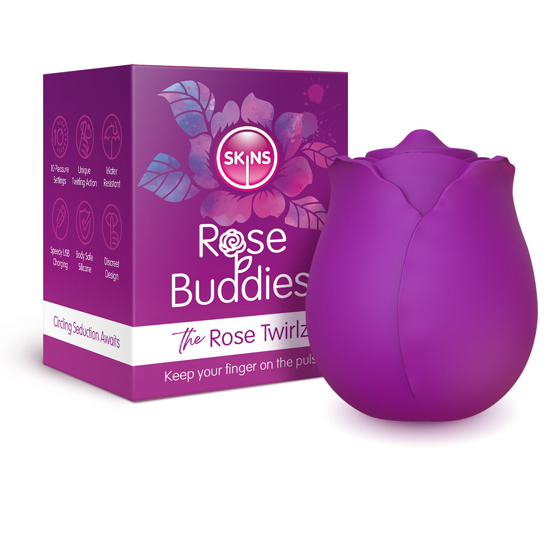 Skins Rose Buddies The Rose Twirls – Luxury Oral Stimulator > Sex Toys For Ladies > Rose Stimulators - Tophatter Daily Deals