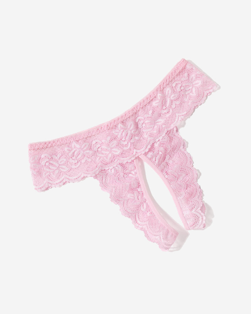 Lace Low Rise Panties Pink Lingeries-panties - Tophatter Daily Deals
