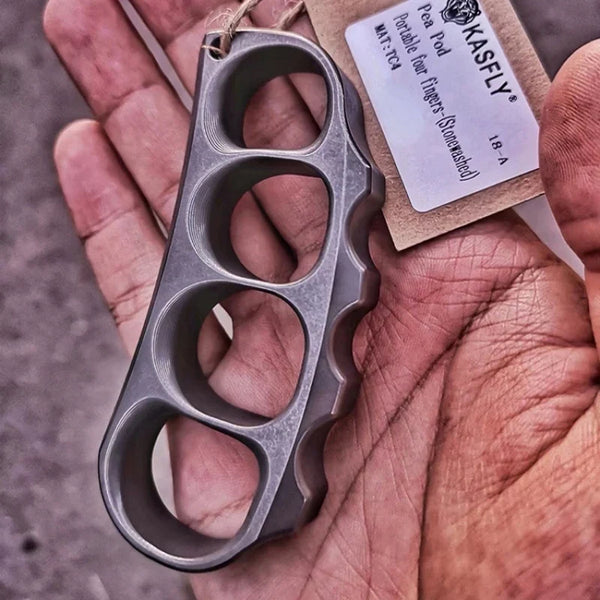 PEA PODS-EDC KNUCKLES Titanium alloy (stonewash) - Tophatter Daily Deals