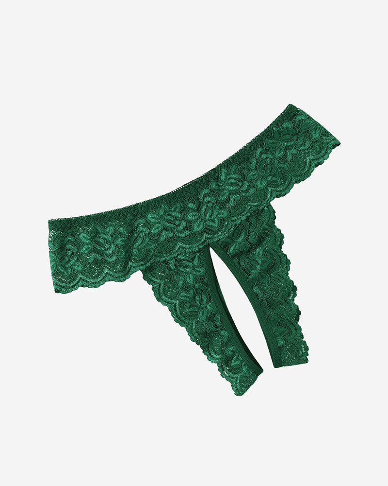 Lace Low Rise Panties Green Lingeries-panties - Tophatter Daily Deals