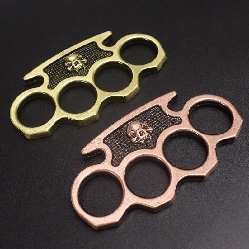 SKULL - EDC window breaker brass knuckles duster outdoor supplies - Tophatter Daily Deals