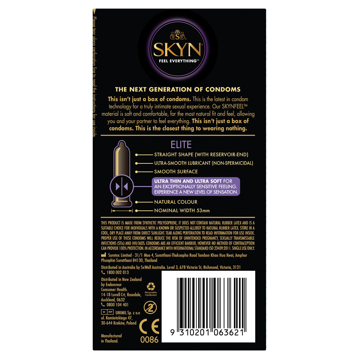 Skyn Elite Ultra Thin Non-Latex Condom – Ultra Soft Natural Feeling 6. Pack > Essentials > Condoms - Tophatter Daily Deals