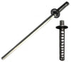 37 Inch Expandable Katana Practice Sword - Black & White - TOPHATTER'S ARMORY DEALS Collectible Weapons - Tophatter Daily Deals