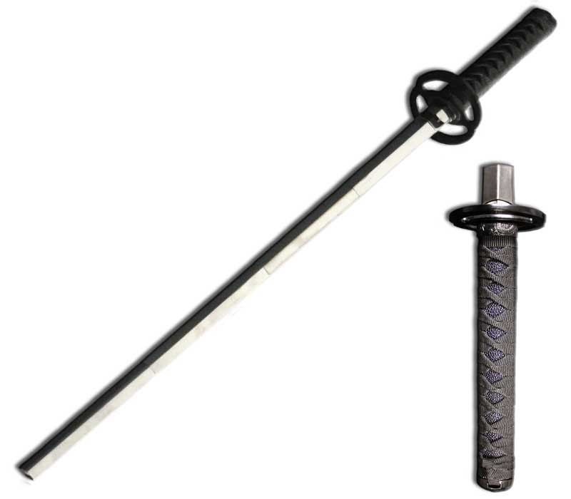 37 Inch Expandable Katana Practice Sword - Black Collectible Weapons - Tophatter Daily Deals