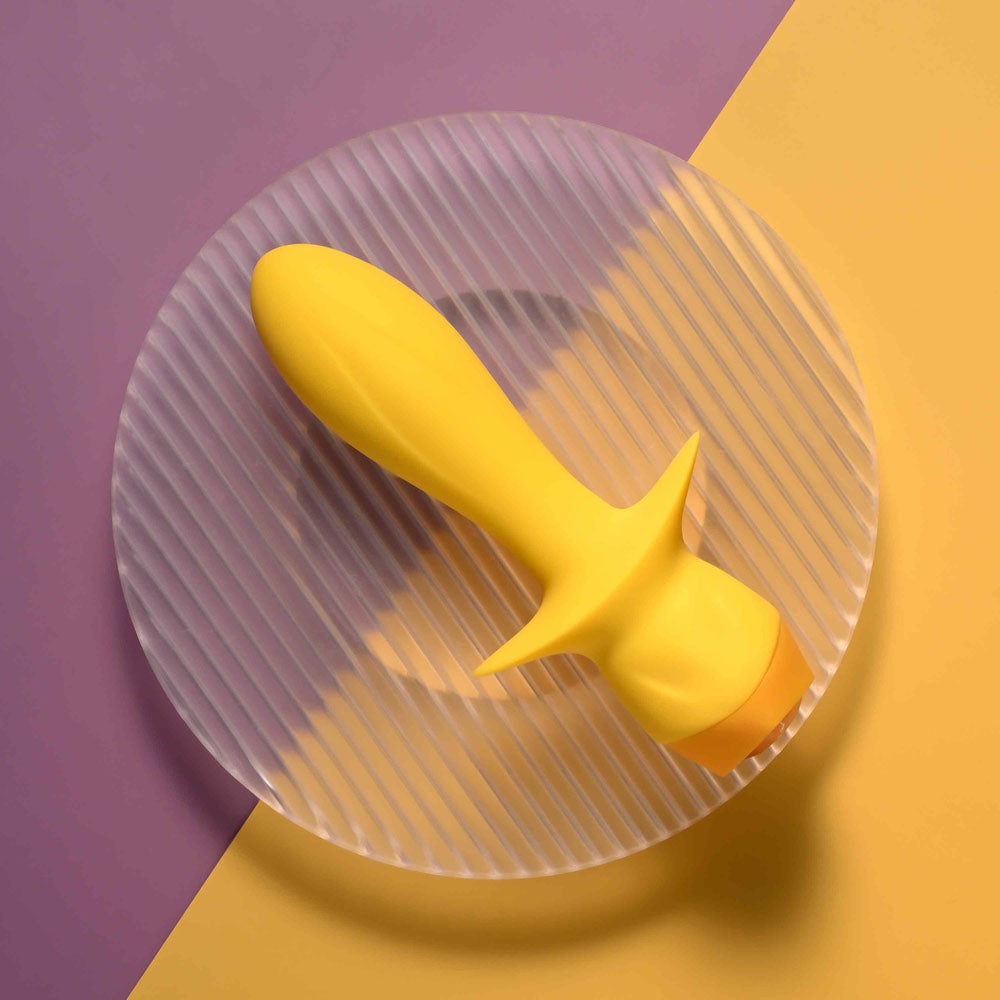 Selopa Mellow Vibrating Plug 13.5cm Waterproof Design Yellow > Anal Range > Vibrating Butt Plugs - Tophatter Daily Deals