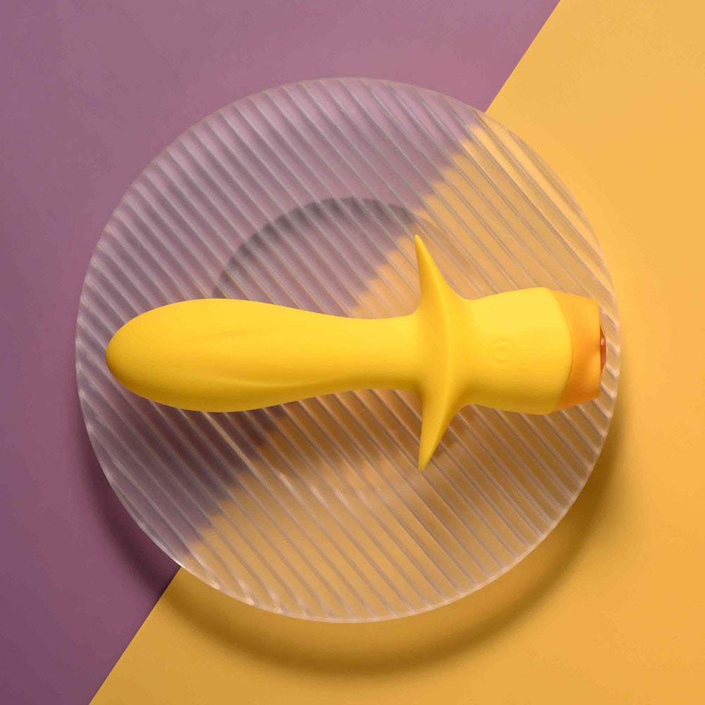 Selopa Mellow Vibrating Plug 13.5cm Waterproof Design Yellow > Anal Range > Vibrating Butt Plugs - Tophatter Daily Deals