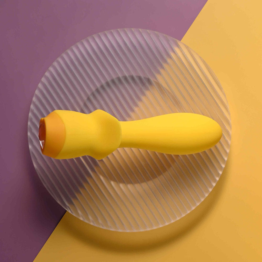Selopa Mellow Vibrating Plug 13.5cm Waterproof Design Yellow > Anal Range > Vibrating Butt Plugs - Tophatter Daily Deals