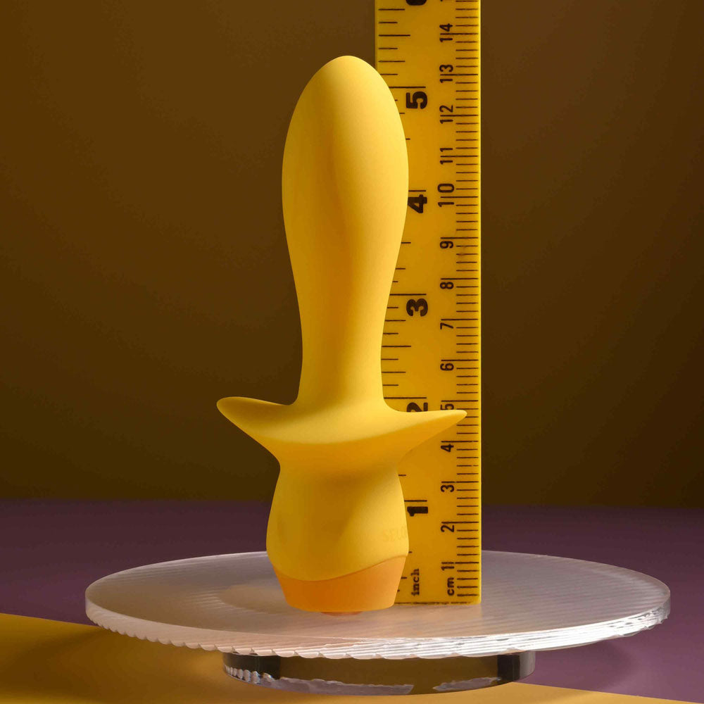 Selopa Mellow Vibrating Plug 13.5cm Waterproof Design Yellow > Anal Range > Vibrating Butt Plugs - Tophatter Daily Deals