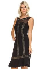 Women's Gold Detail Evening Dress Dresses / Evening Gowns - Tophatter Daily Deals