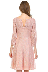 Women's 3/4 Three Quarter Sleeve A-Line Sequin Dress Dresses / Evening Gowns - Tophatter Daily Deals