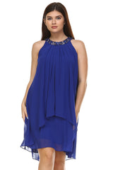 Women's Chiffon Gem Neckline Dress Dresses / Evening Dresses - Tophatter Daily Deals