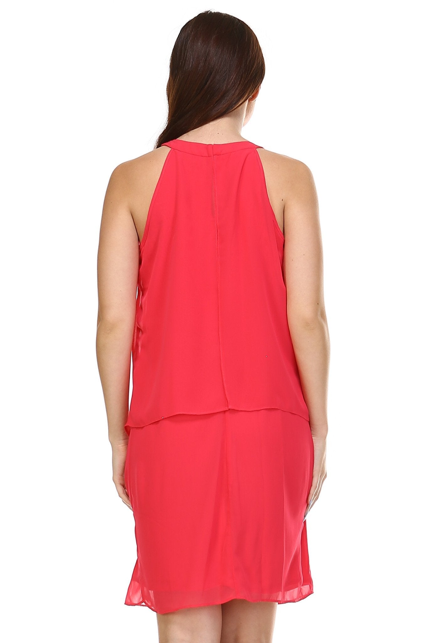 Women's Gem Neckline Chiffon Dress Dresses / Evening Dresses - Tophatter Daily Deals