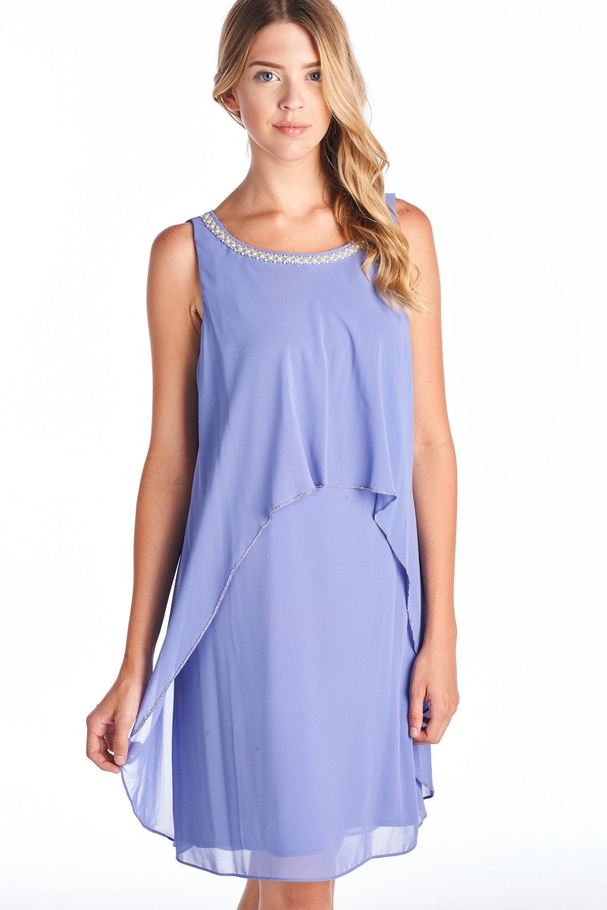 Women's Bead Detail Chiffon Dress Dresses / Evening Dresses - Tophatter Daily Deals