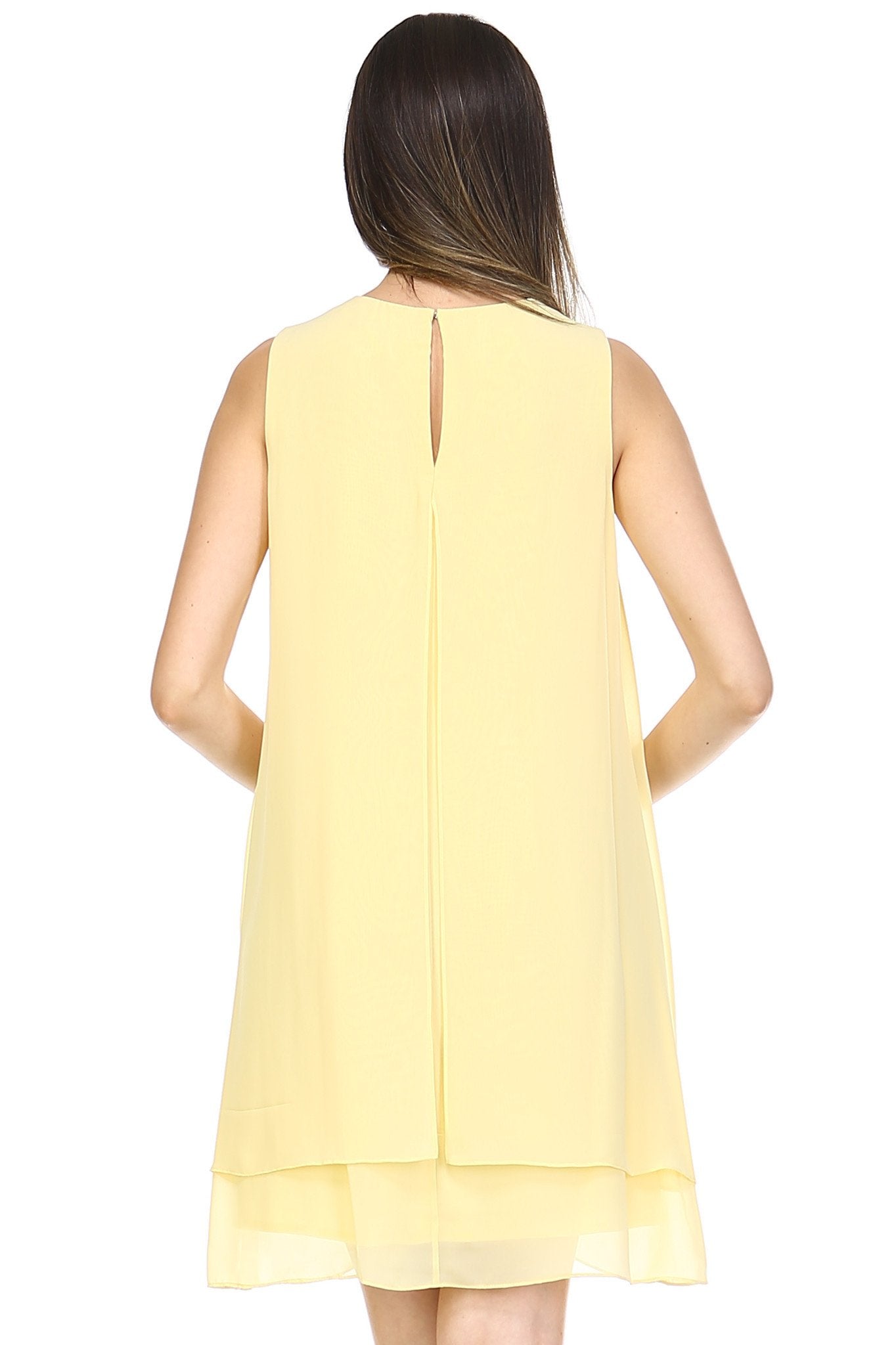 Women's Beaded Neckline Chiffon Dress Dresses / Evening Dresses - Tophatter Daily Deals