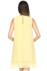Women's Beaded Neckline Chiffon Dress Dresses / Evening Dresses - Tophatter Daily Deals