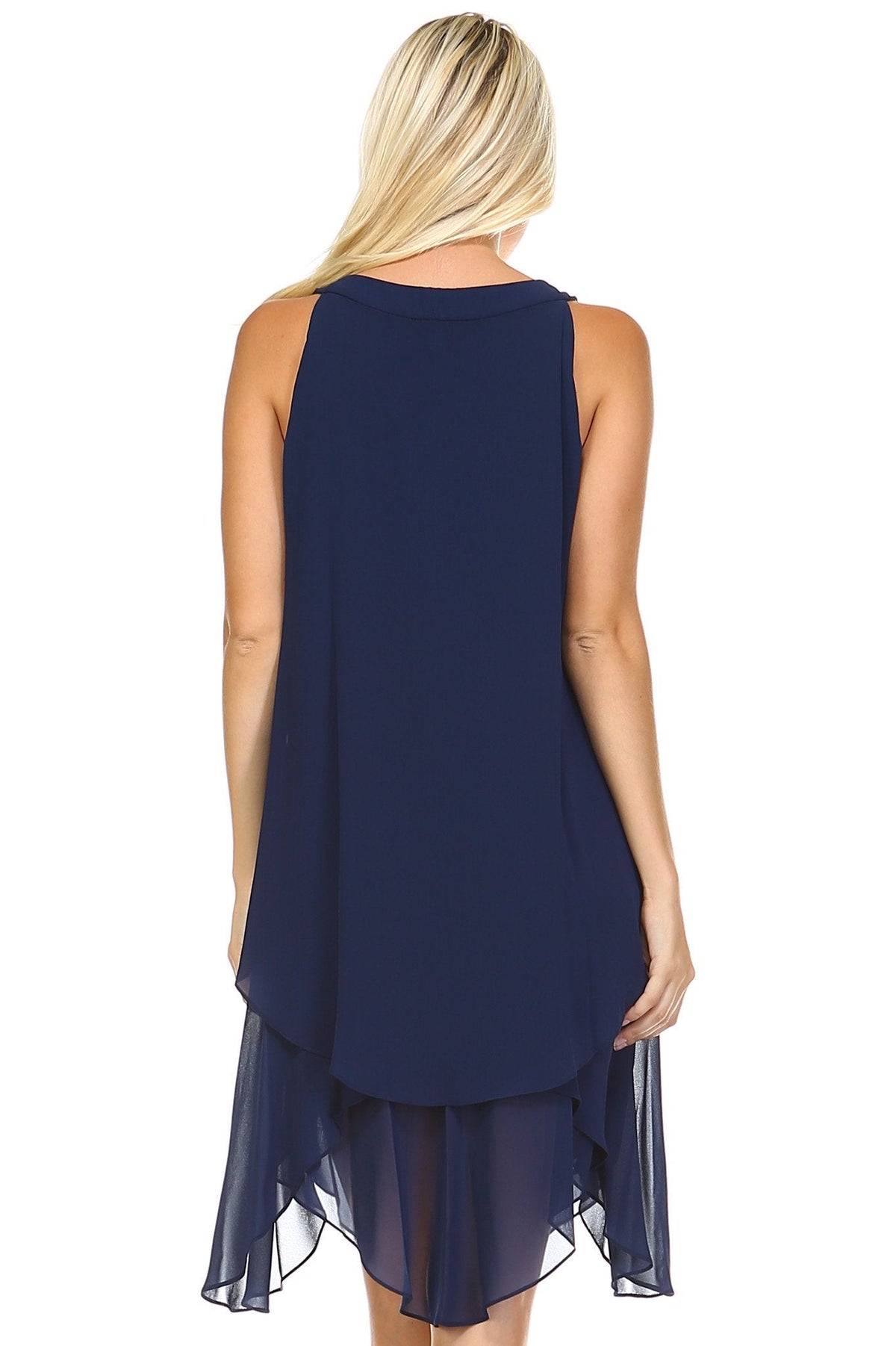 Women's Beaded Neckline Chiffon Dress Dresses / Evening Dresses - Tophatter Daily Deals