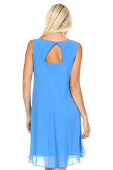Women's Beaded Neckline Chiffon Dress Dresses / Evening Gowns - Tophatter Daily Deals