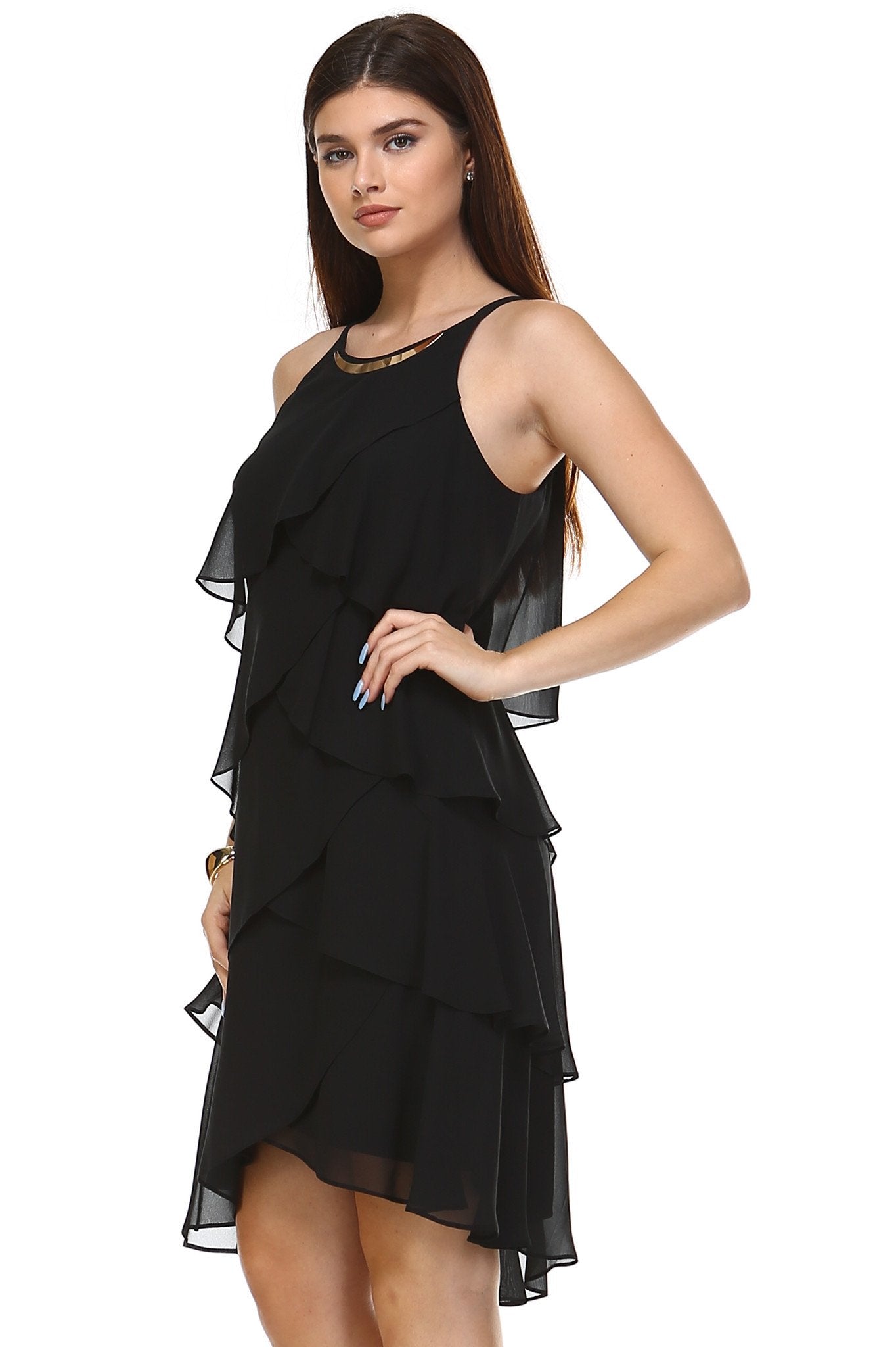 Women's Ruffled Chiffon Dress Dresses / Evening Dresses - Tophatter Daily Deals