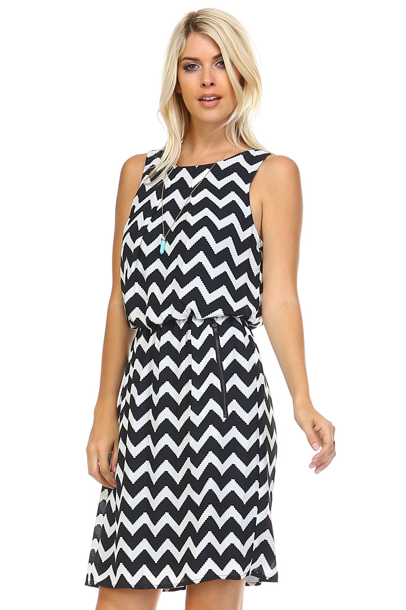 Women's Printed Dress with Side Pockets Dresses / Evening Gowns - Tophatter Daily Deals