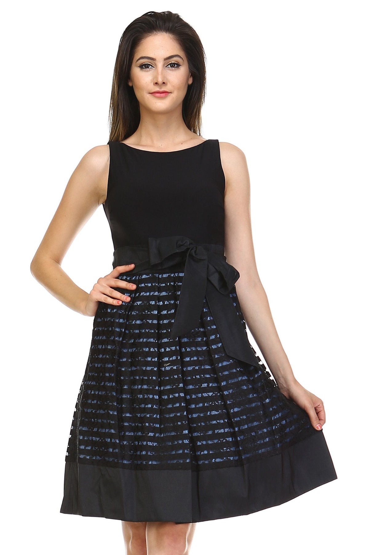 Women's A-Line Waist Tie Textured Dress Dresses / Evening Dresses - Tophatter Daily Deals