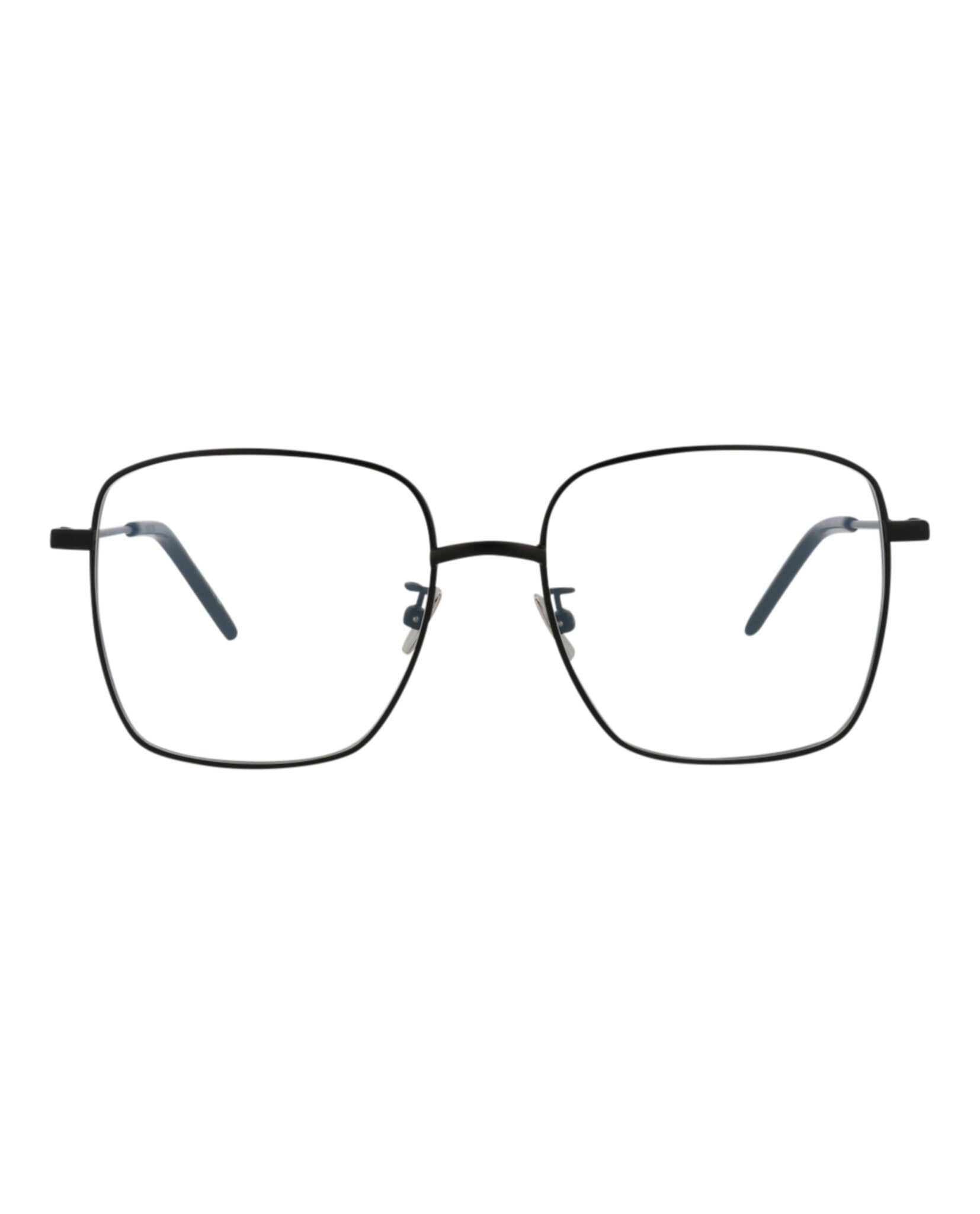 Saint Laurent Square-Frame Metal Sunglasses Black Black Transparent Sunglasses - Tophatter Daily Deals