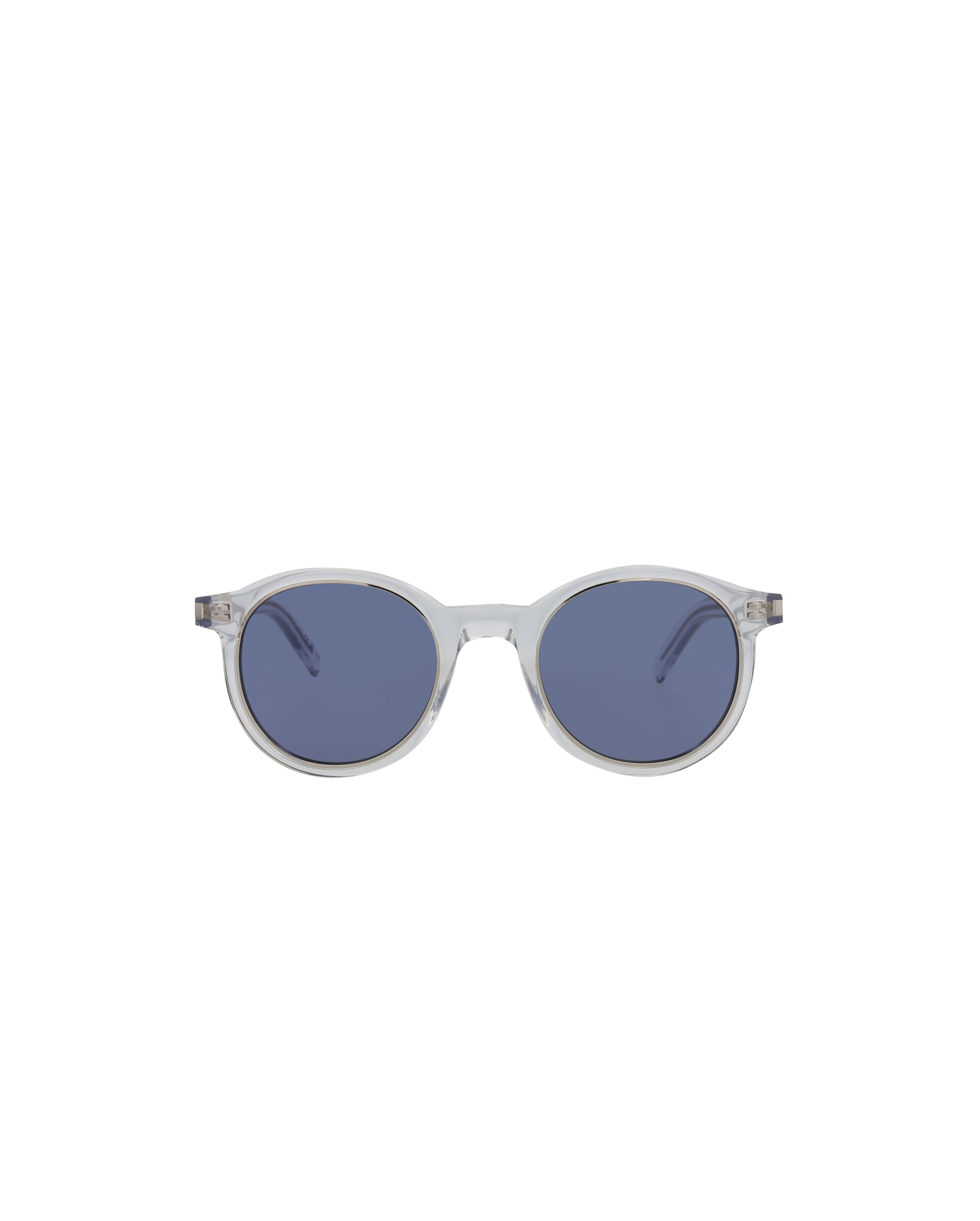 Saint Laurent Round-Frame Acetate Sunglasses Clear Sunglasses - Tophatter Daily Deals