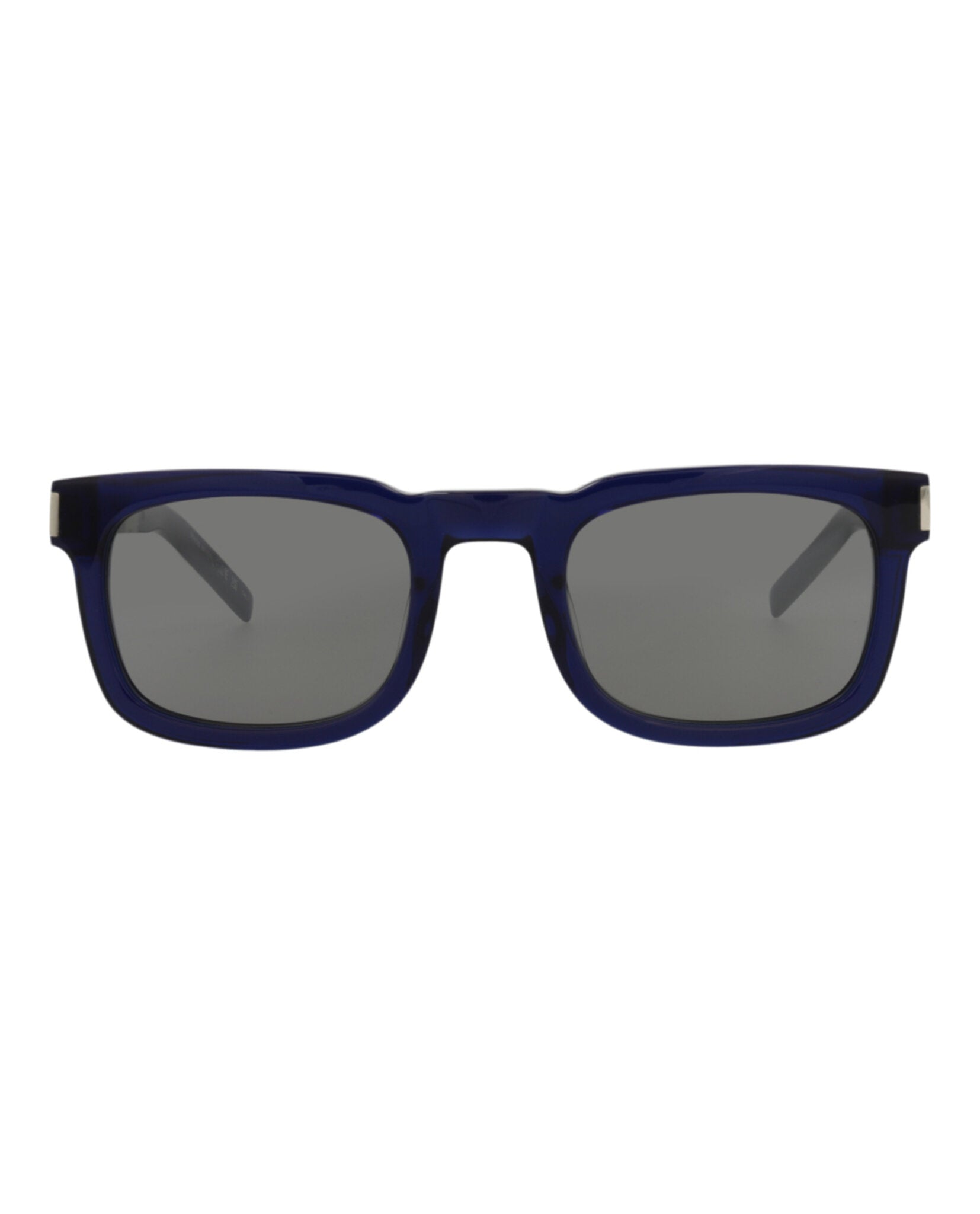 Saint Laurent Square-Frame Recycled Acetate Sunglasses Blue Sunglasses - Tophatter Daily Deals