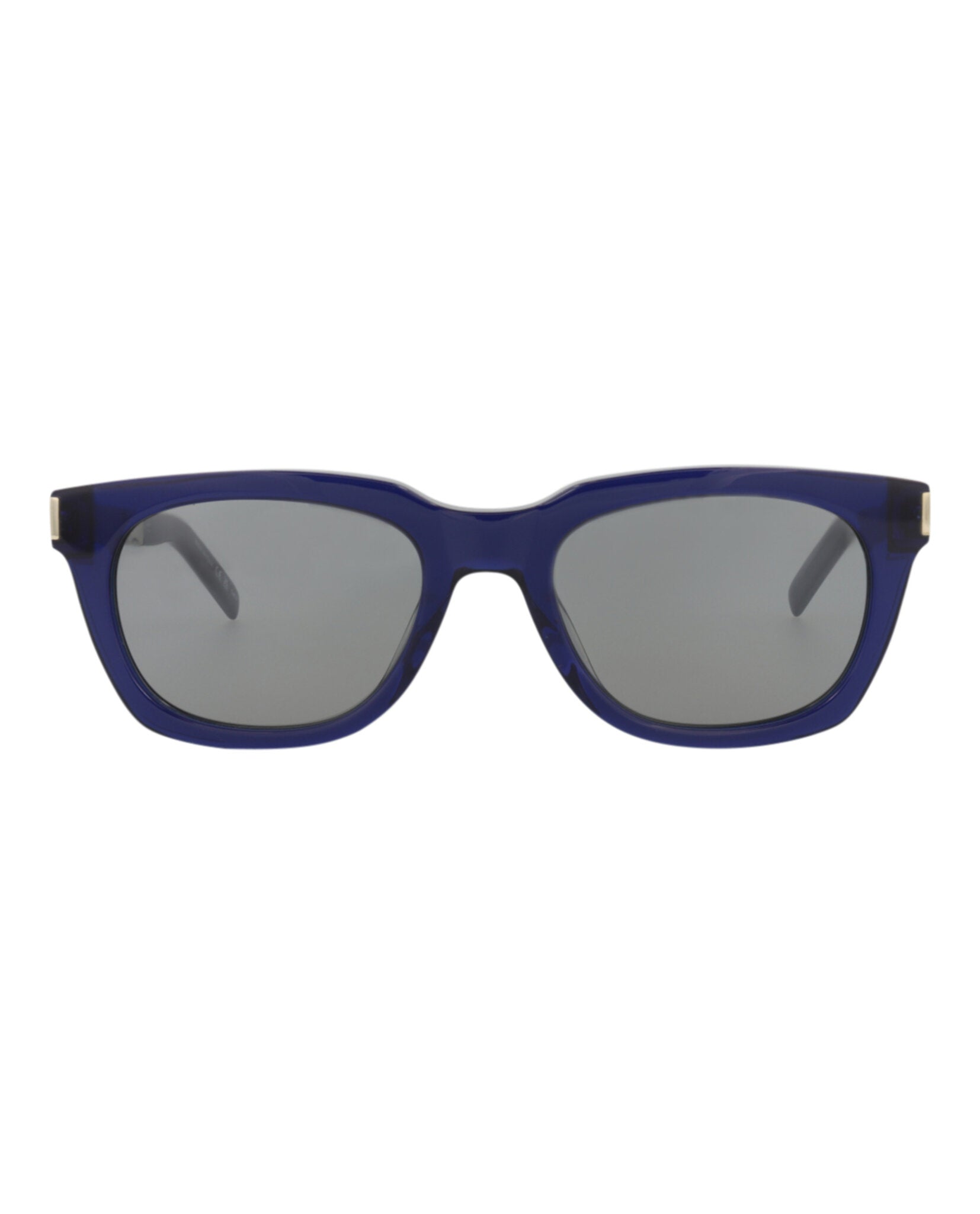 Saint Laurent Square-Frame Recycled Acetate Sunglasses Blue Sunglasses - Tophatter Daily Deals