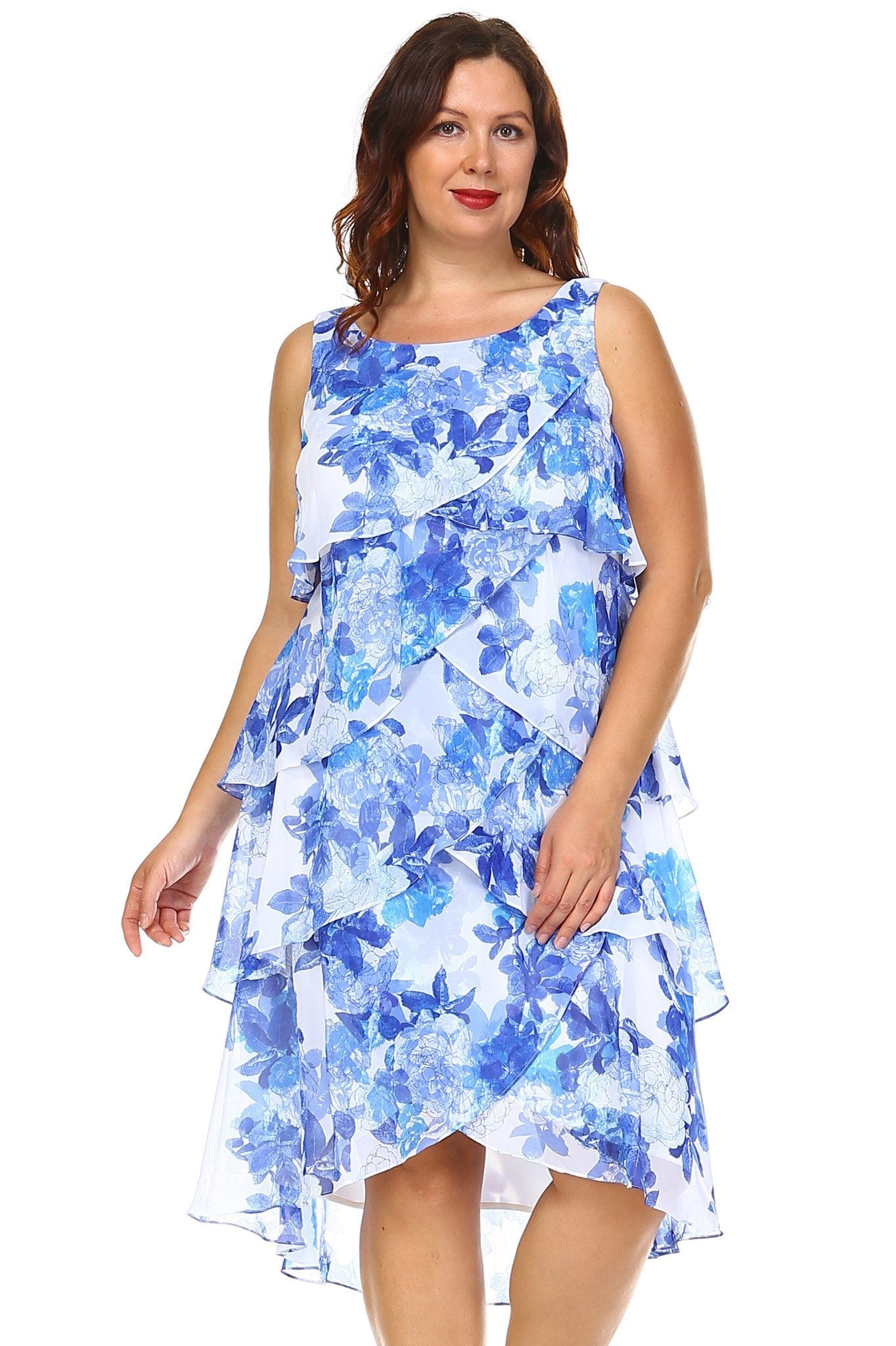 Women's Plus Size Layered Chiffon Dress Plus Size / Evening Dresses - Tophatter Daily Deals