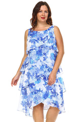 Women's Plus Size Layered Chiffon Dress Plus Size / Evening Dresses - Tophatter Daily Deals