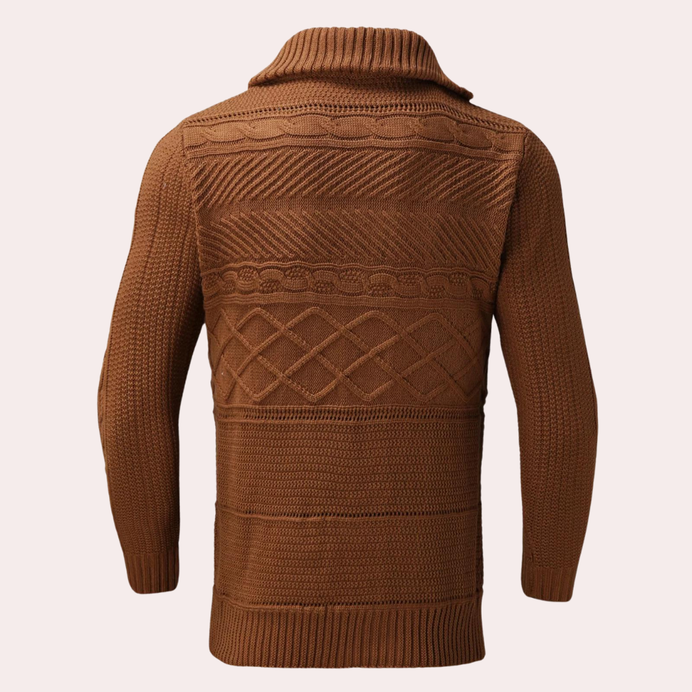 Warm Men’s Turtleneck Sweater - Shawl Collar, Merino - Tophatter Daily Deals