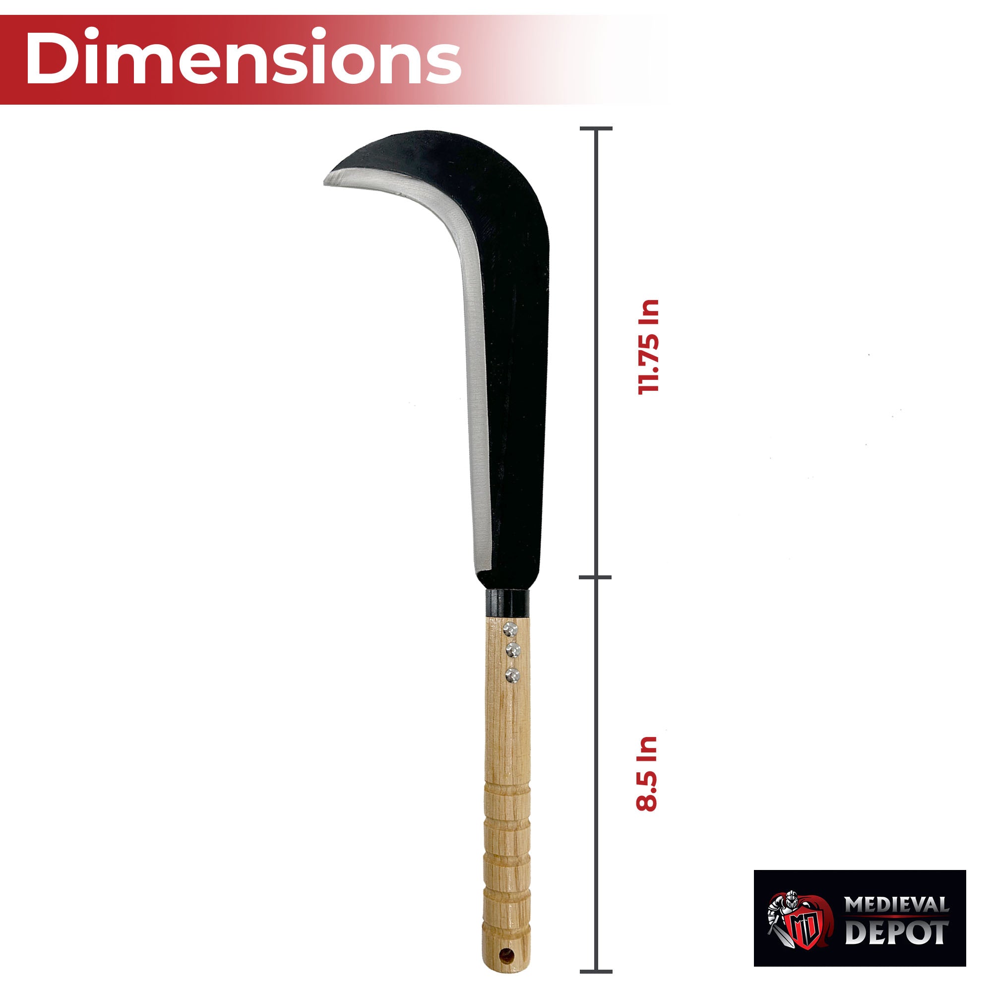 Slasher Crescent Outdoor Bamboo Sickle Scythe Machete Knife Machete - Tophatter Daily Deals