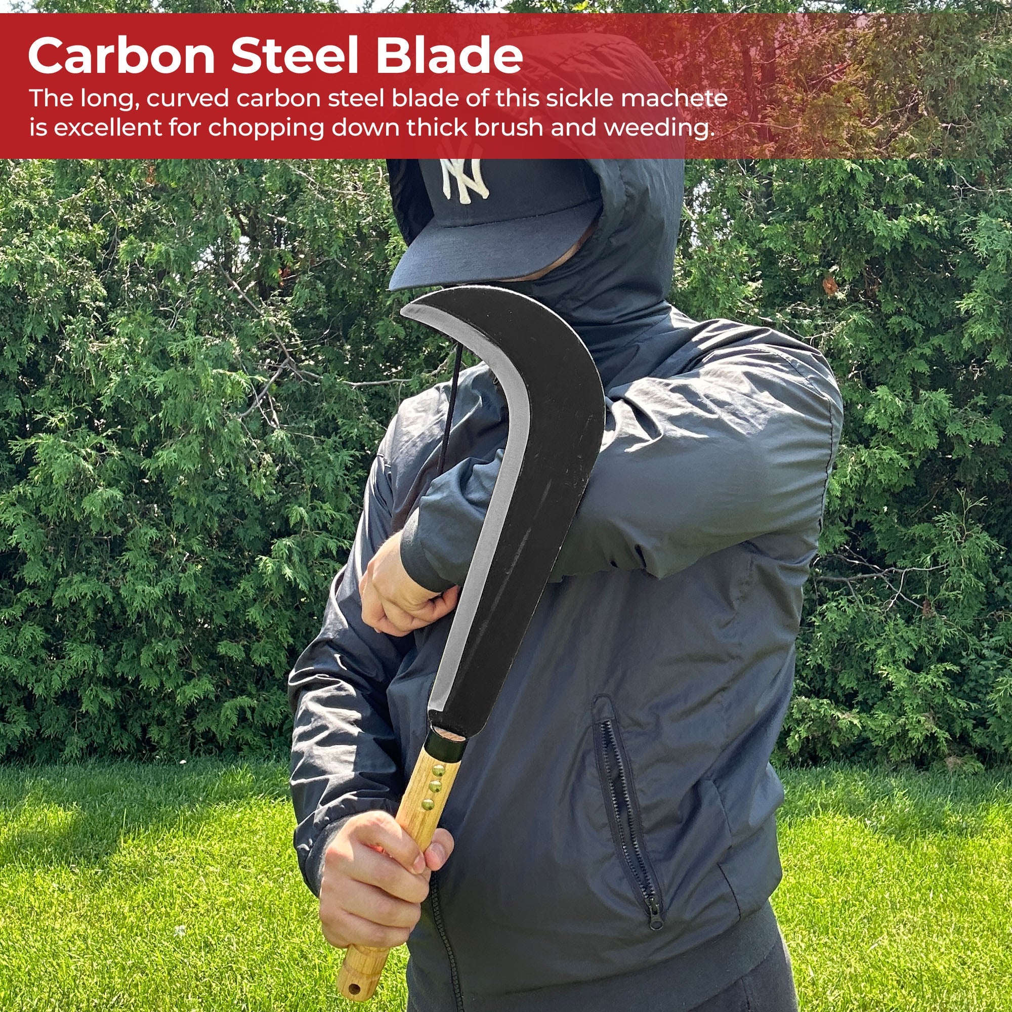 Slasher Crescent Outdoor Bamboo Sickle Scythe Machete Knife Machete - Tophatter Daily Deals