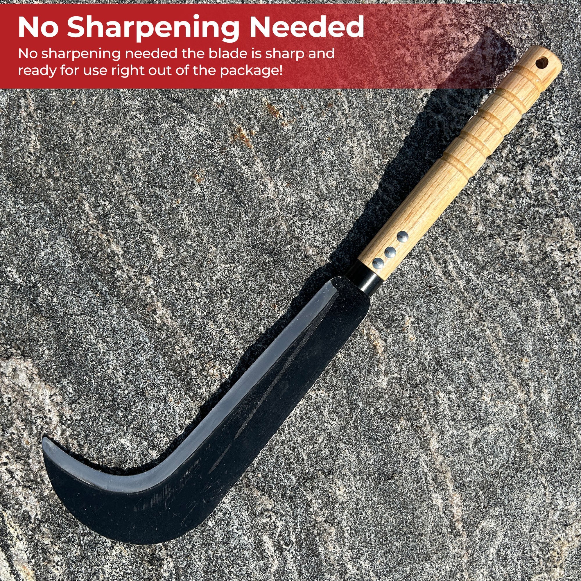 Slasher Crescent Outdoor Bamboo Sickle Scythe Machete Knife Machete - Tophatter Daily Deals