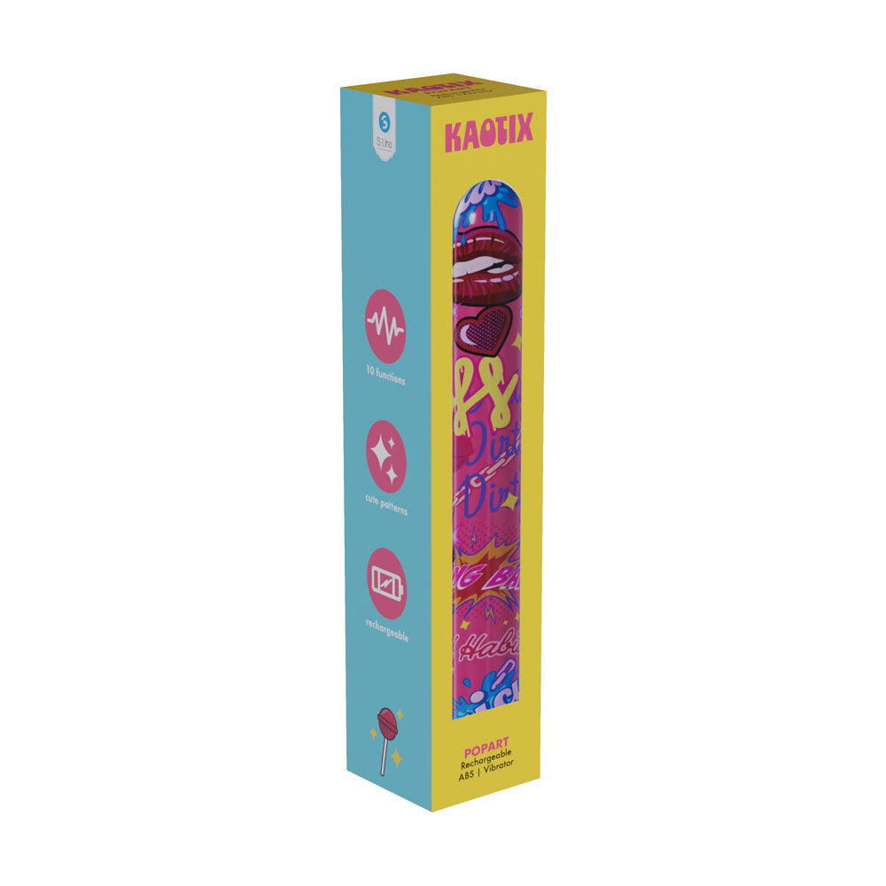S-Line Kaotix Pop Art – USB Rechargeable 17.8 cm Vibrator > Vibrators > Standard Vibrators - Tophatter Daily Deals