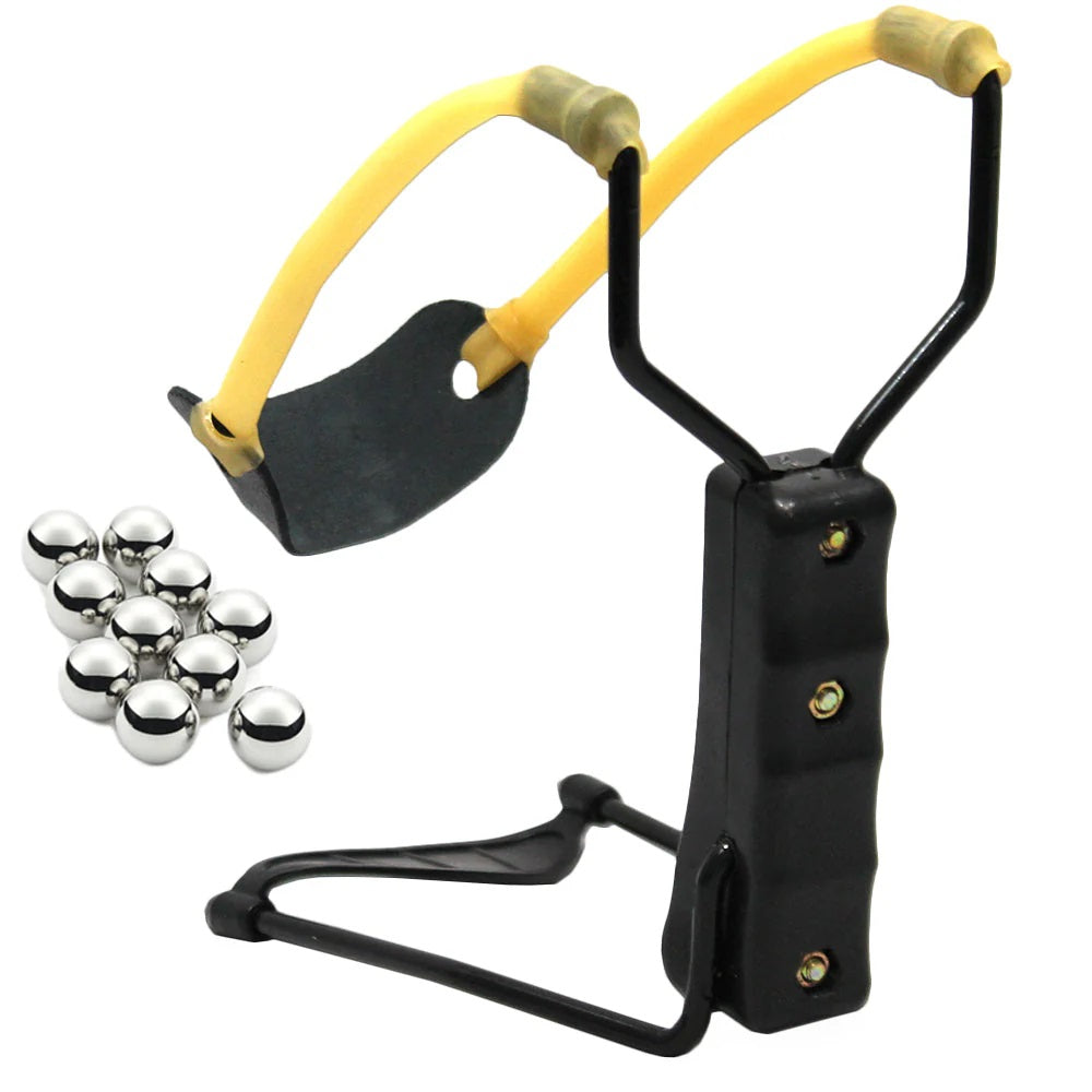 High Velocity Folding Slingshot Wrist Support with 10 PCS Metal BB Ammo - TOPHATTER'S ARMORY DEALS Collectible Weapons - Tophatter Daily Deals