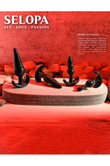 Selopa - Intro To Plugs - 4pc Anal Plug Set - Black Sex Toy - Tophatter Daily Deals