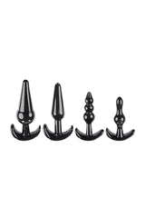 Selopa - Intro To Plugs - 4pc Anal Plug Set - Black Sex Toy - Tophatter Daily Deals