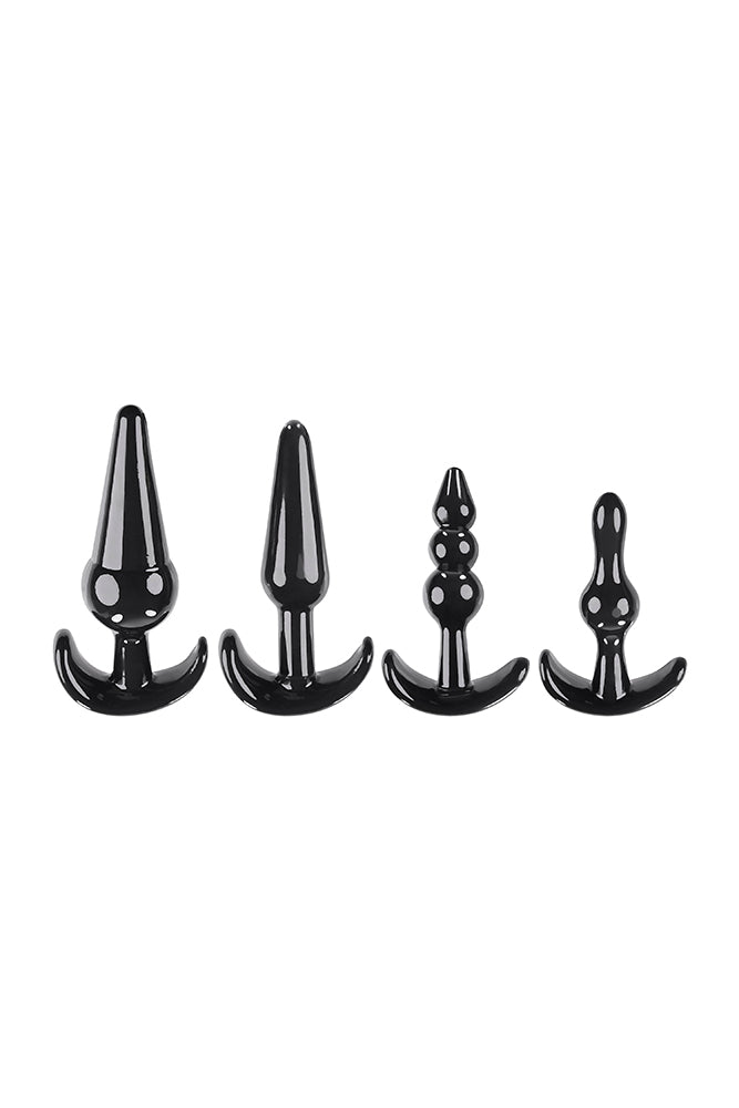 Selopa - Intro To Plugs - 4pc Anal Plug Set - Black Sex Toy - Tophatter Daily Deals