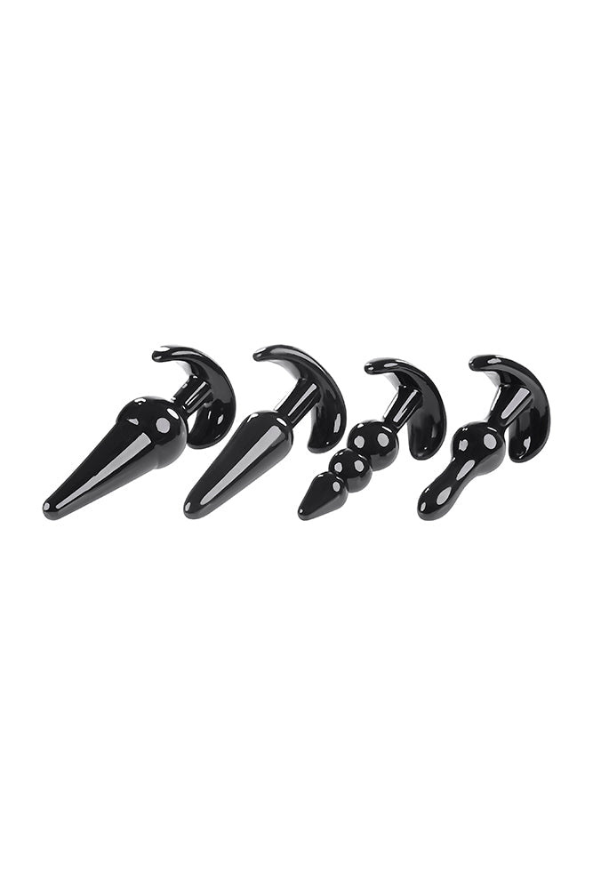 Selopa - Intro To Plugs - 4pc Anal Plug Set - Black Sex Toy - Tophatter Daily Deals