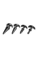 Selopa - Intro To Plugs - 4pc Anal Plug Set - Black Sex Toy - Tophatter Daily Deals