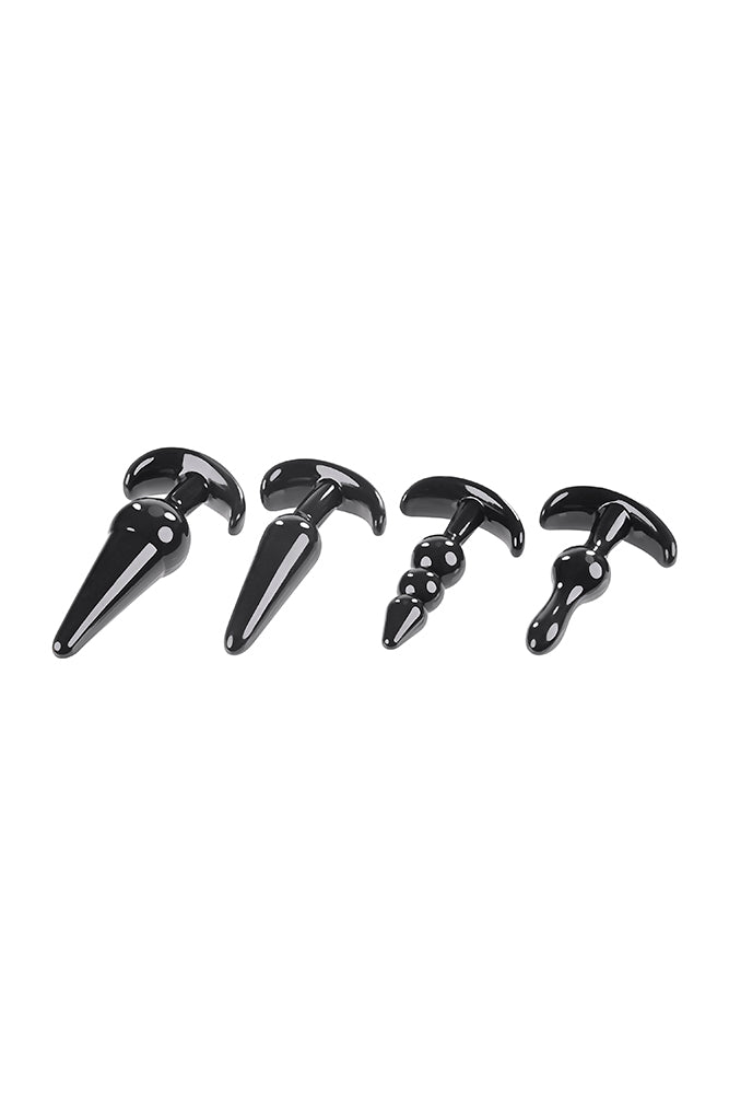 Selopa - Intro To Plugs - 4pc Anal Plug Set - Black Sex Toy - Tophatter Daily Deals