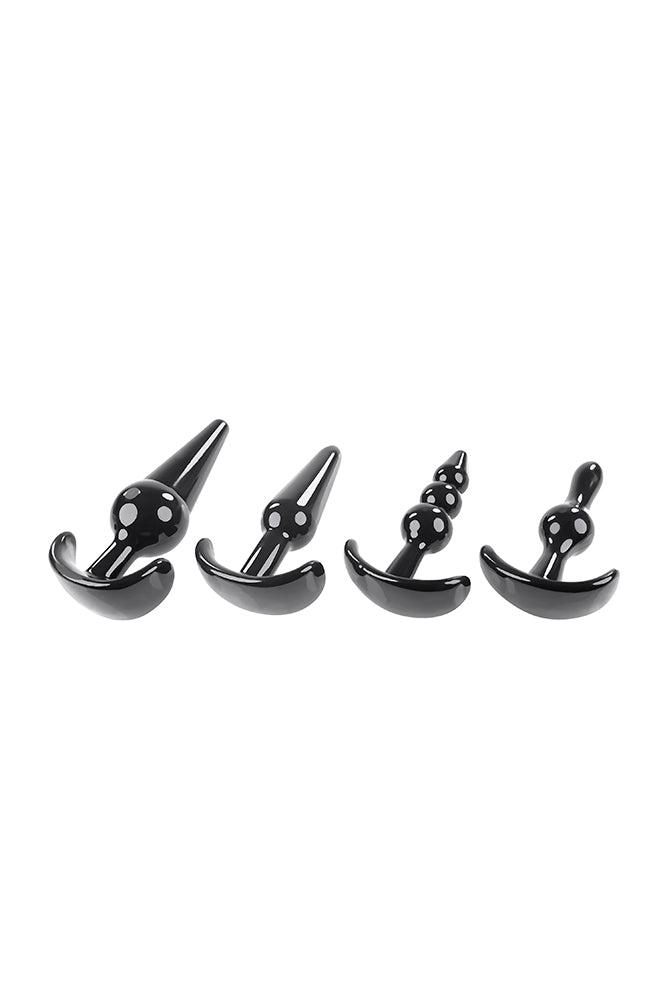 Selopa - Intro To Plugs - 4pc Anal Plug Set - Black Sex Toy - Tophatter Daily Deals